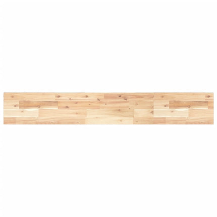 Svävande hyllor 2 st 140x20x2 cm obehandlat massivt akaciaträ