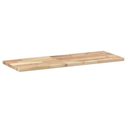 Svävande hyllor 2 st 100x30x2 cm obehandlat massivt akaciaträ