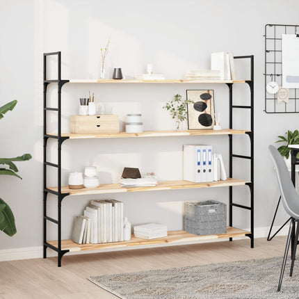 Svävande hylla 140x30x2 cm obehandlat massivt akaciaträ