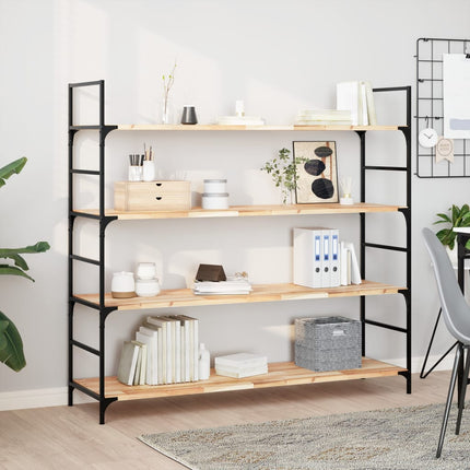 Svävande hyllor 2 st 120x40x2 cm obehandlat massivt akaciaträ