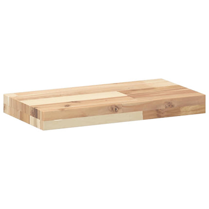 Svävande hyllor 3 st 40x20x4 cm obehandlat massivt akaciaträ