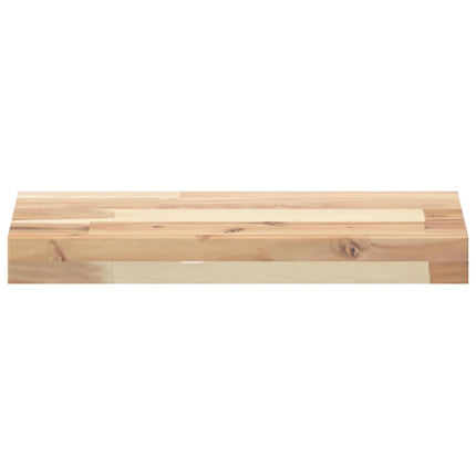Svävande hyllor 3 st 40x20x4 cm obehandlat massivt akaciaträ