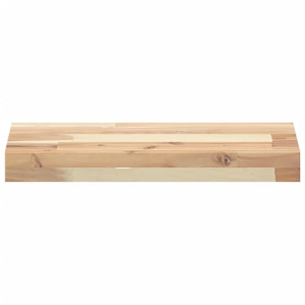 Svävande hyllor 4 st 60x20x4 cm obehandlat massivt akaciaträ