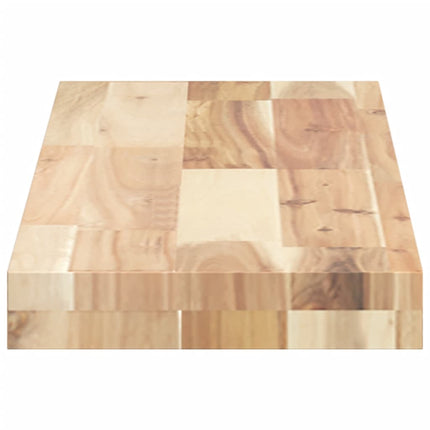 Svävande hyllor 4 st 80x20x4 cm obehandlat massivt akaciaträ