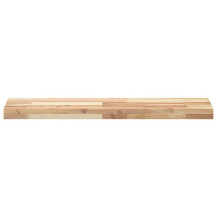 Svävande hyllor 2 st 100x20x4 cm obehandlat massivt akaciaträ