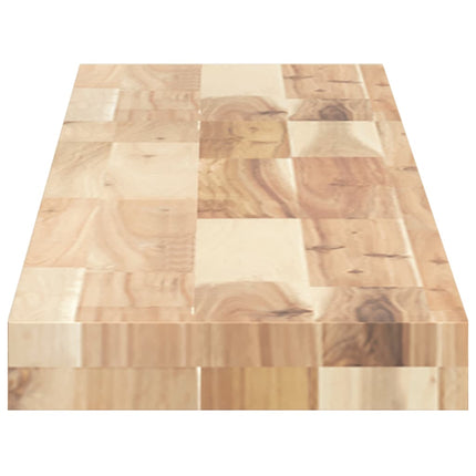 Svävande hyllor 3 st 120x20x4 cm obehandlat massivt akaciaträ