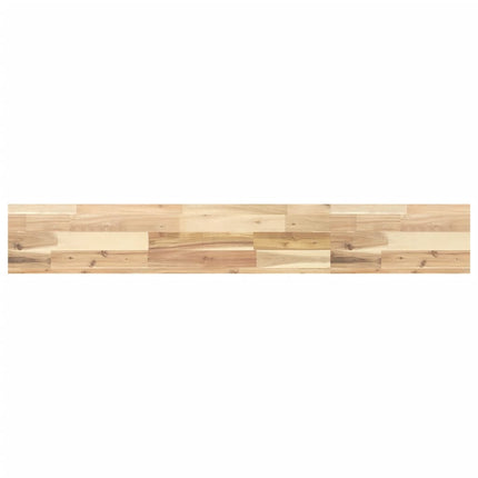 Svävande hyllor 4 st 120x20x4 cm obehandlat massivt akaciaträ