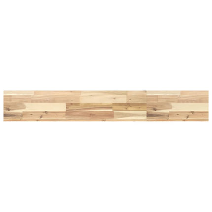 Svävande hyllor 4 st 140x20x4 cm obehandlat massivt akaciaträ
