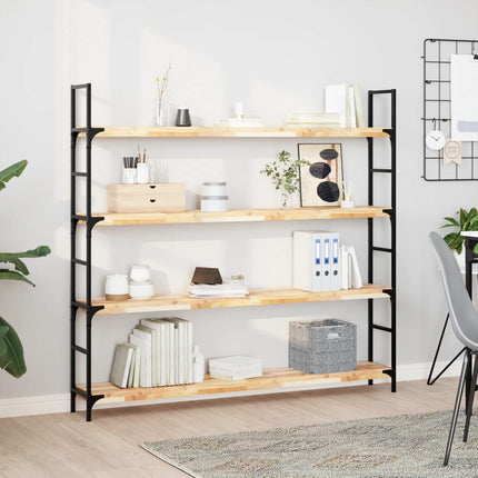 Svävande hyllor 2 st 160x20x4 cm obehandlat massivt akaciaträ