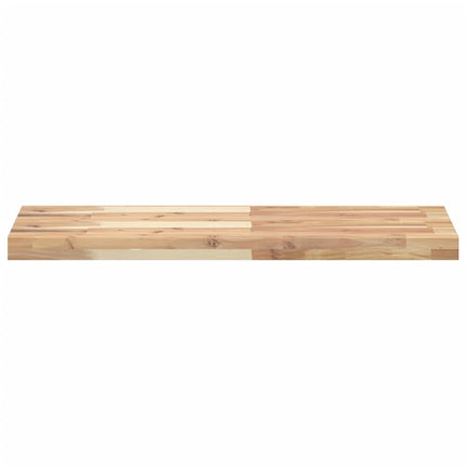 Svävande hyllor 4 st 80x30x4 cm obehandlat massivt akaciaträ