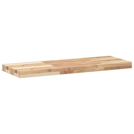 Svävande hyllor 4 st 100x30x4 cm obehandlat massivt akaciaträ