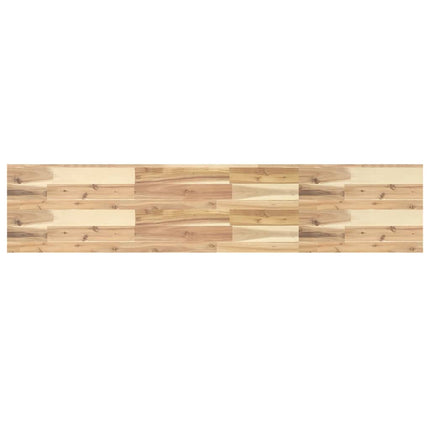 Svävande hylla 160x30x4 cm obehandlat massivt akaciaträ