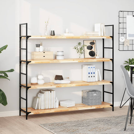 Svävande hyllor 3 st 160x30x4 cm obehandlat massivt akaciaträ