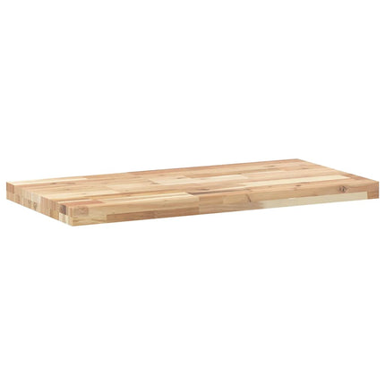 Svävande hyllor 2 st 80x40x4 cm obehandlat massivt akaciaträ