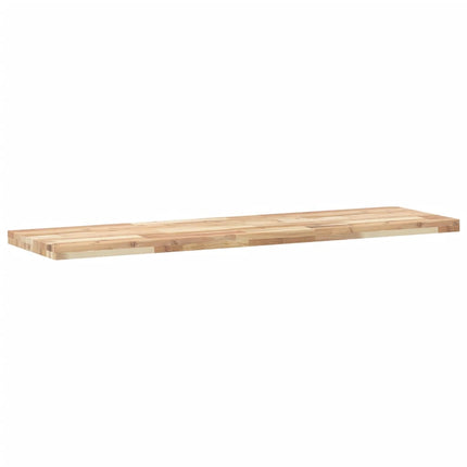 Svävande hyllor 4 st 140x40x4 cm obehandlat massivt akaciaträ