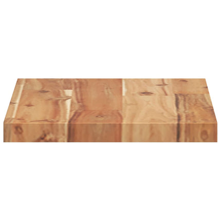 Svävande hyllor 2 st 40x20x2 cm behandlat massivt akaciaträ