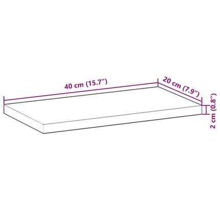 Svävande hyllor 4 st 40x20x2 cm behandlat massivt akaciaträ