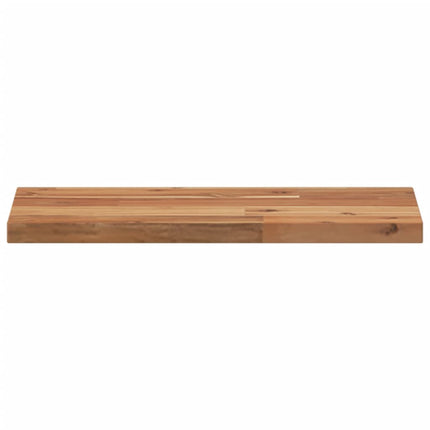 Svävande hyllor 2 st 60x20x2 cm behandlat massivt akaciaträ