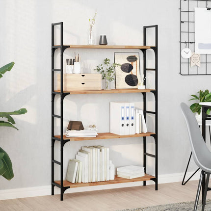 Svävande hyllor 2 st 80x20x2 cm behandlat massivt akaciaträ
