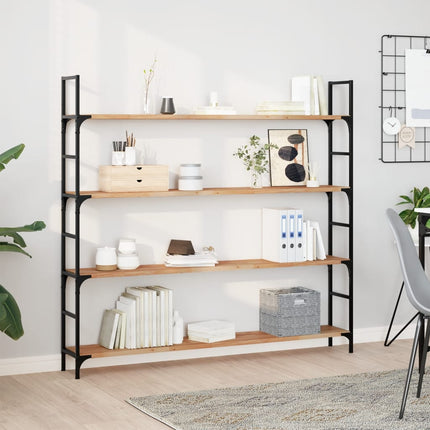 Svävande hyllor 3 st 120x20x2 cm behandlat massivt akaciaträ