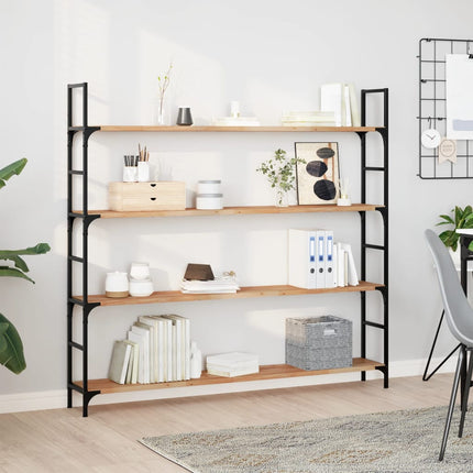 Svävande hyllor 3 st 160x20x2 cm behandlat massivt akaciaträ