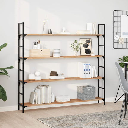 Svävande hyllor 4 st 160x20x2 cm behandlat massivt akaciaträ