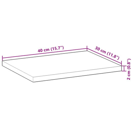 Svävande hyllor 2 st 40x30x2 cm behandlat massivt akaciaträ
