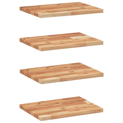 Svävande hyllor 4 st 40x30x2 cm behandlat massivt akaciaträ