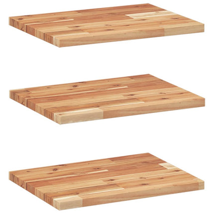 Svävande hyllor 3 st 60x30x2 cm behandlat massivt akaciaträ