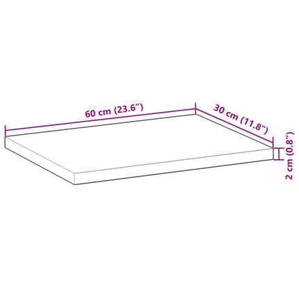 Svävande hyllor 3 st 60x30x2 cm behandlat massivt akaciaträ