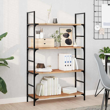 Svävande hyllor 2 st 80x30x2 cm behandlat massivt akaciaträ