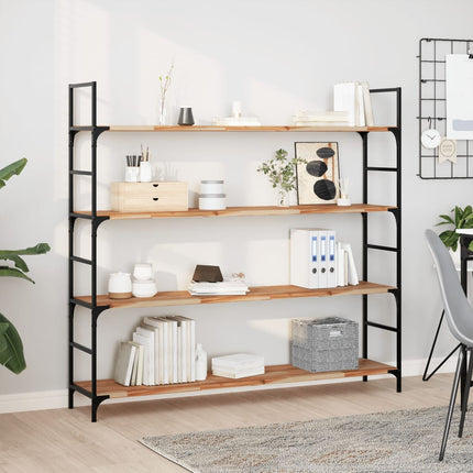 Svävande hyllor 3 st 160x30x2 cm behandlat massivt akaciaträ