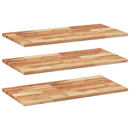 Svävande hyllor 3 st 60x40x2 cm behandlat massivt akaciaträ