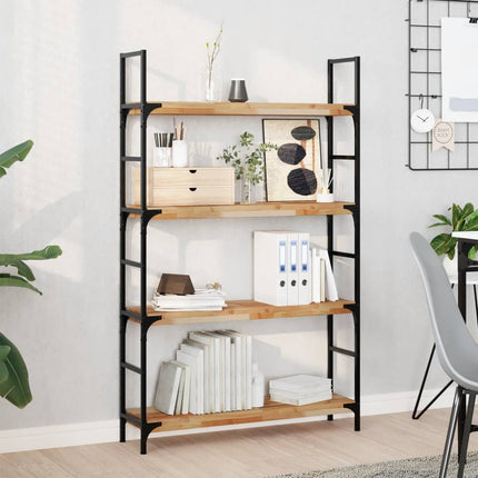 Svävande hyllor 4 st 80x20x4 cm behandlat massivt akaciaträ