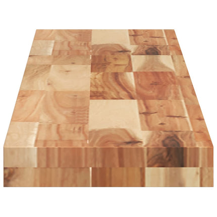 Svävande hyllor 4 st 140x20x4 cm behandlat massivt akaciaträ