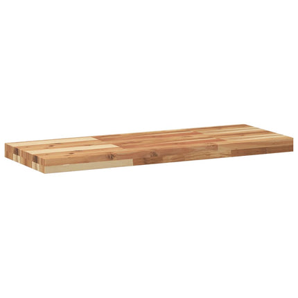 Svävande hyllor 2 st 80x30x4 cm behandlat massivt akaciaträ