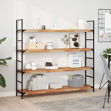 Svävande hyllor 3 st 120x30x4 cm behandlat massivt akaciaträ