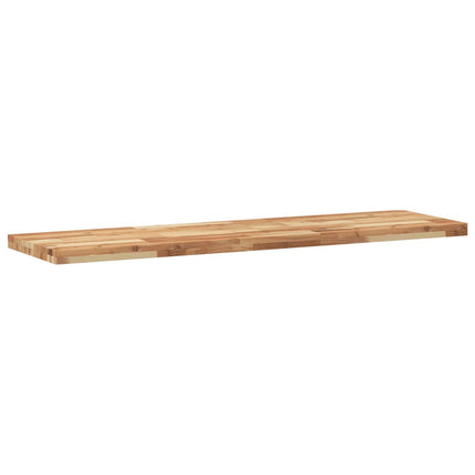 Svävande hyllor 2 st 120x40x4 cm behandlat massivt akaciaträ
