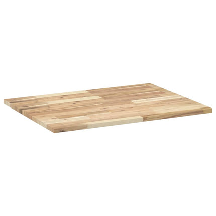 Bänkskiva för badrum obehandlad 80x60x2 cm massivt akaciaträ