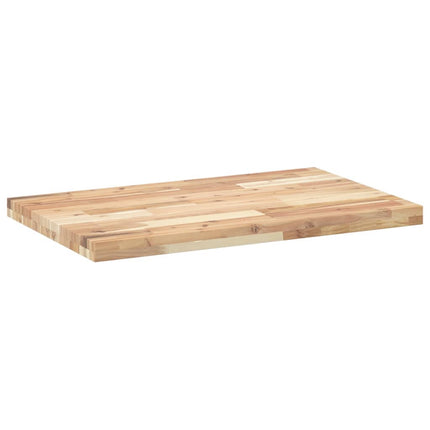 Bänkskiva för badrum obehandlad 120x50x4 cm massivt akaciaträ