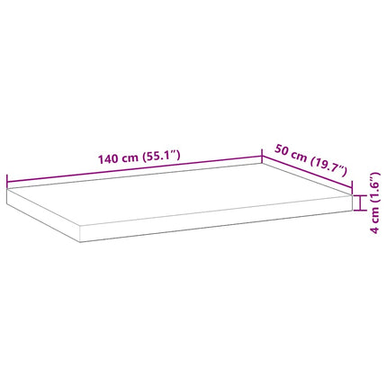 Bordsskiva obehandlad 140x50x4 cm massivt akaciaträ