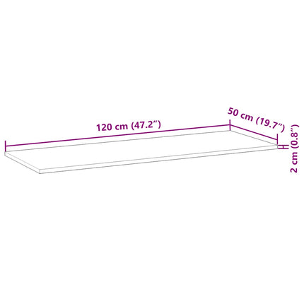 Bordsskiva behandlad 120x50x2 cm massivt akaciaträ