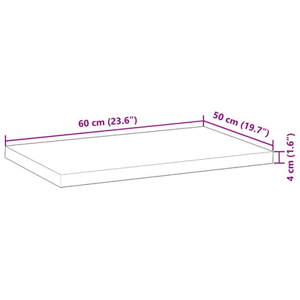 Bordsskiva behandlad 60x50x4 cm massivt akaciaträ
