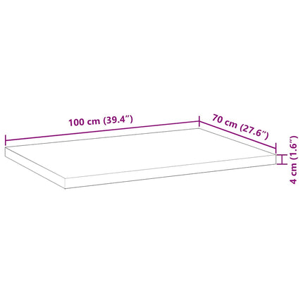 Bordsskiva behandlad 100x70x4 cm massivt akaciaträ