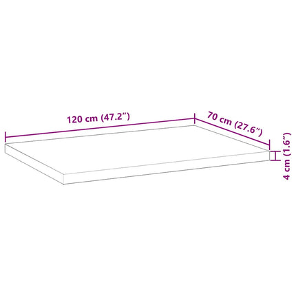 Bordsskiva behandlad 120x70x4 cm massivt akaciaträ