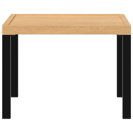 Soffbord för trädgård svart 55x55x39,5 cm pulverlackerat stål