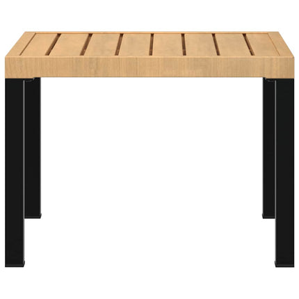 Soffbord för trädgård svart 55x55x39,5 cm pulverlackerat stål