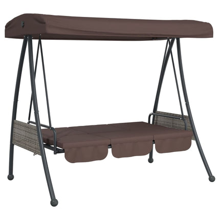 Hammock med justerbart tak brun stål