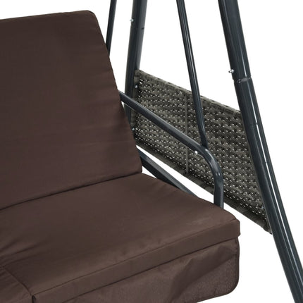 Hammock med justerbart tak brun stål