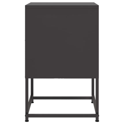 Sängbord 2 st svart 36x39x60,5 cm stål
